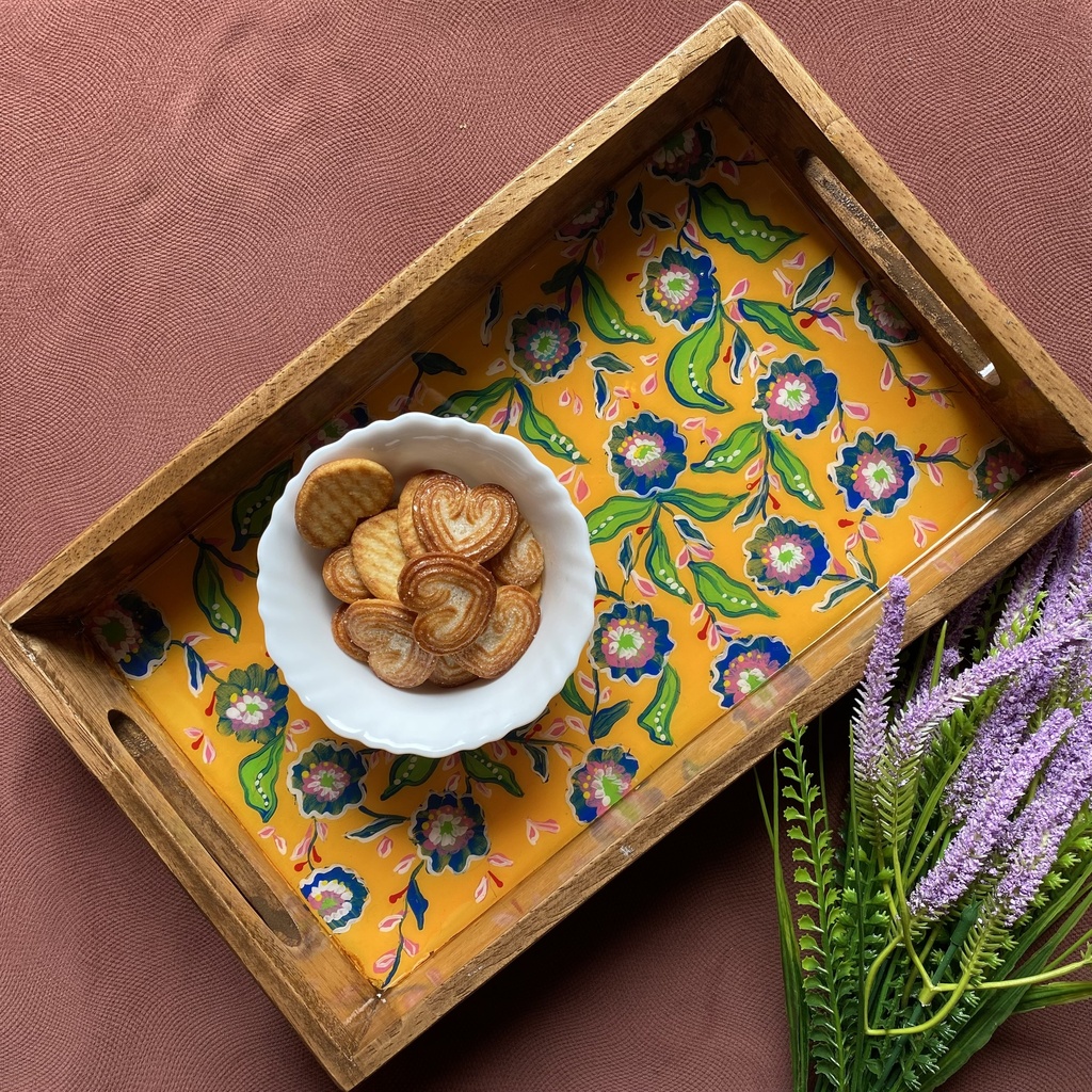Wooden Floral Tray 
