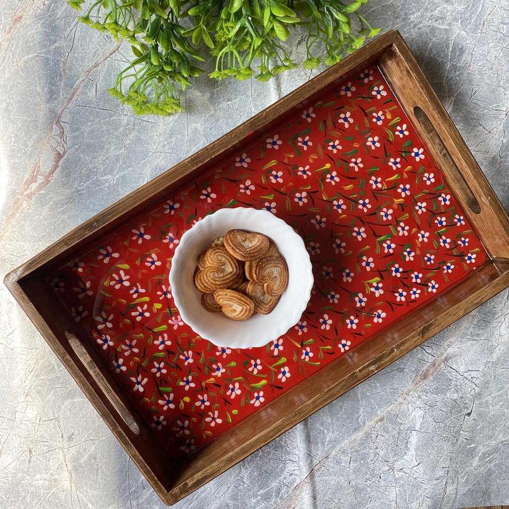Wooden Tray Blossom 