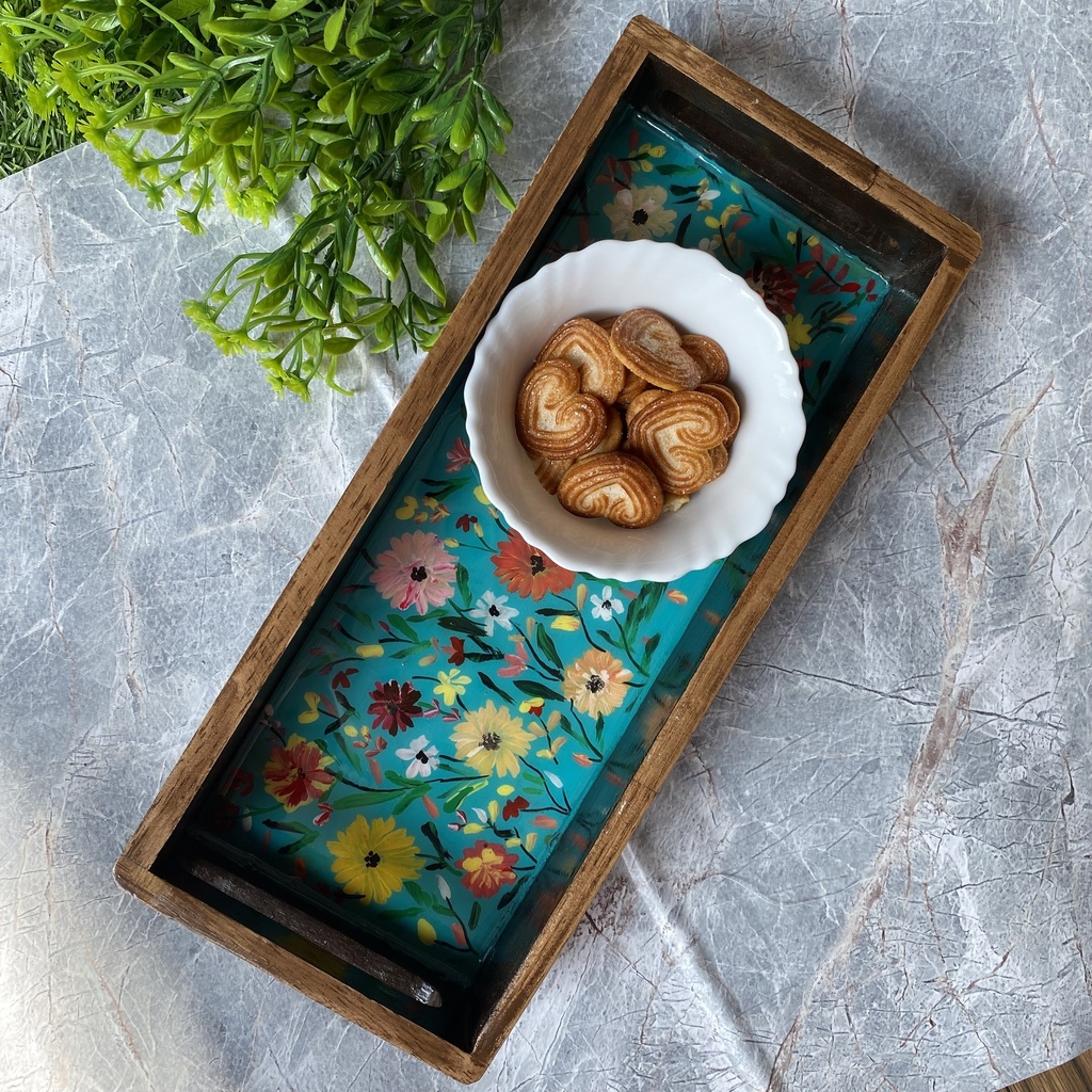 Wooden Floral Tray