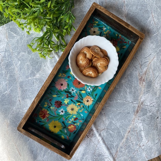 Wooden Floral Tray